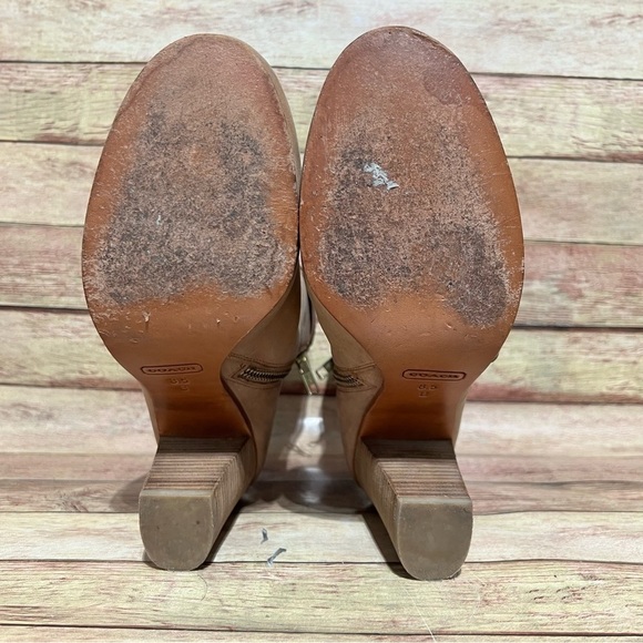 Coach Brown Leather Ankle Booties - Picture 7 of 8